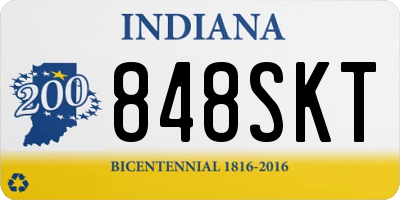 IN license plate 848SKT