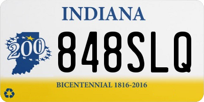 IN license plate 848SLQ