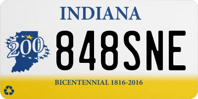 IN license plate 848SNE