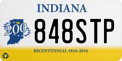 IN license plate 848STP