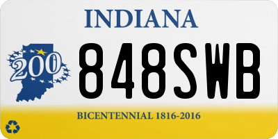 IN license plate 848SWB