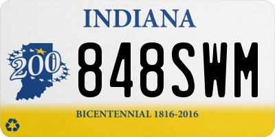 IN license plate 848SWM