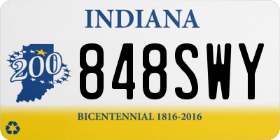 IN license plate 848SWY