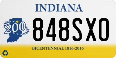 IN license plate 848SXO