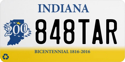 IN license plate 848TAR