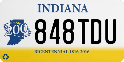 IN license plate 848TDU