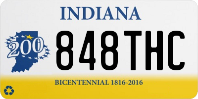 IN license plate 848THC