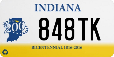 IN license plate 848TK