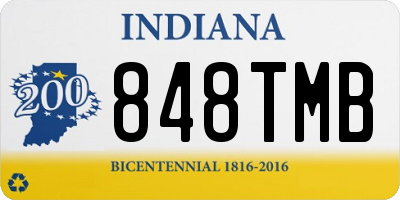 IN license plate 848TMB