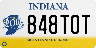 IN license plate 848TOT