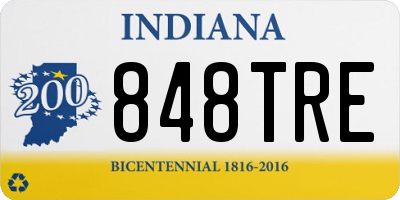 IN license plate 848TRE