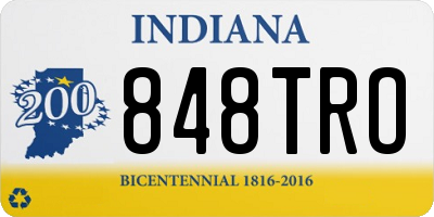 IN license plate 848TRO
