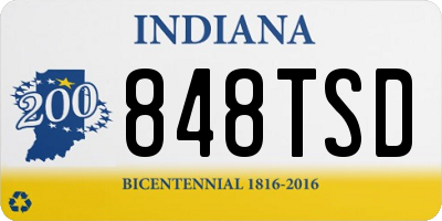 IN license plate 848TSD