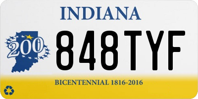 IN license plate 848TYF