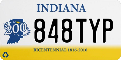 IN license plate 848TYP