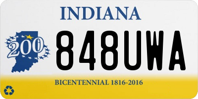 IN license plate 848UWA