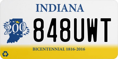 IN license plate 848UWT