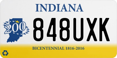 IN license plate 848UXK