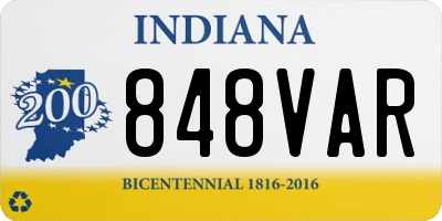 IN license plate 848VAR