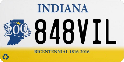 IN license plate 848VIL