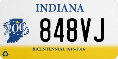 IN license plate 848VJ