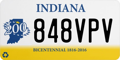 IN license plate 848VPV