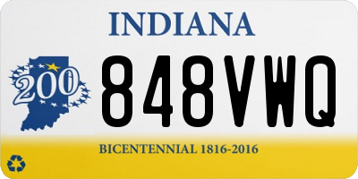 IN license plate 848VWQ