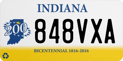IN license plate 848VXA