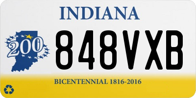 IN license plate 848VXB