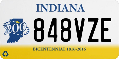 IN license plate 848VZE
