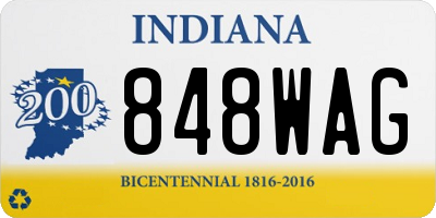 IN license plate 848WAG