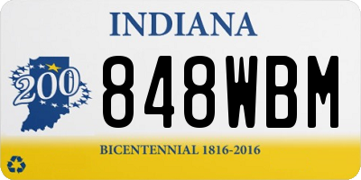 IN license plate 848WBM