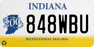 IN license plate 848WBU