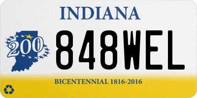 IN license plate 848WEL