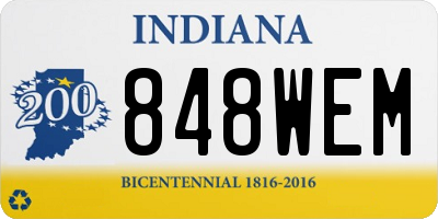 IN license plate 848WEM