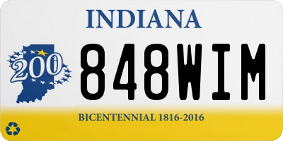 IN license plate 848WIM