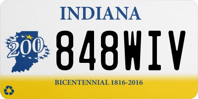 IN license plate 848WIV