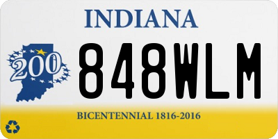 IN license plate 848WLM