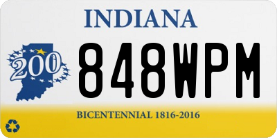 IN license plate 848WPM