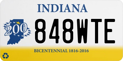 IN license plate 848WTE