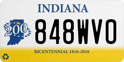 IN license plate 848WVO