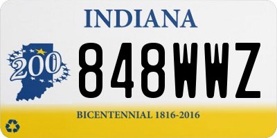 IN license plate 848WWZ