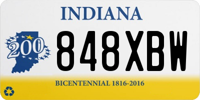 IN license plate 848XBW
