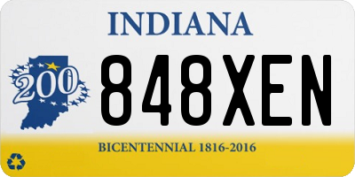 IN license plate 848XEN