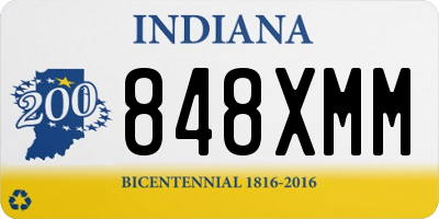 IN license plate 848XMM