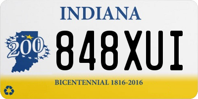IN license plate 848XUI