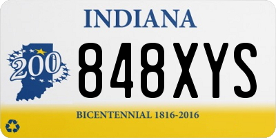 IN license plate 848XYS
