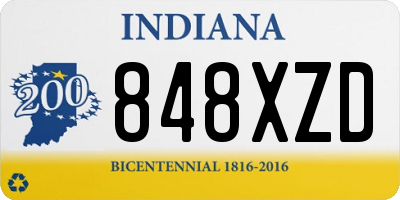 IN license plate 848XZD