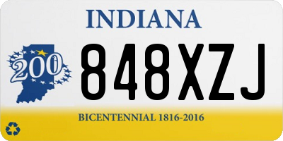 IN license plate 848XZJ