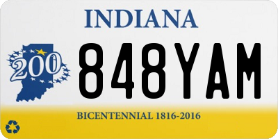 IN license plate 848YAM